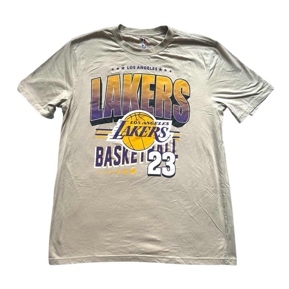 NBA Lakers Lebron James Graphic T-Shirt Beige Men’s Size‎ L